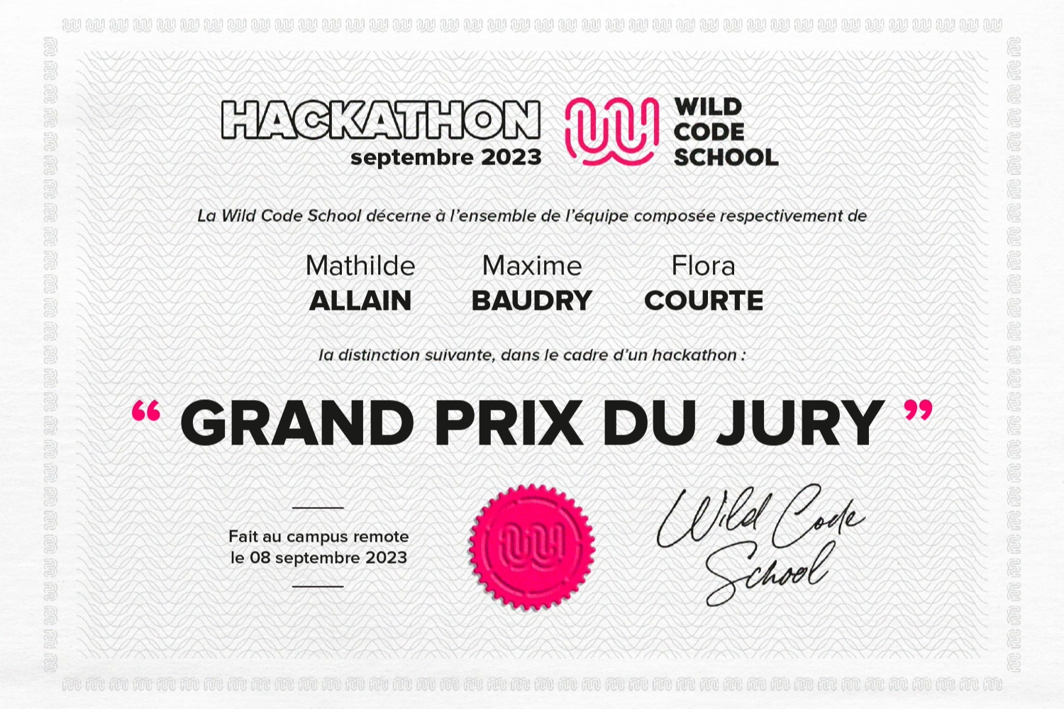 Diplome Grand Prix du Jury